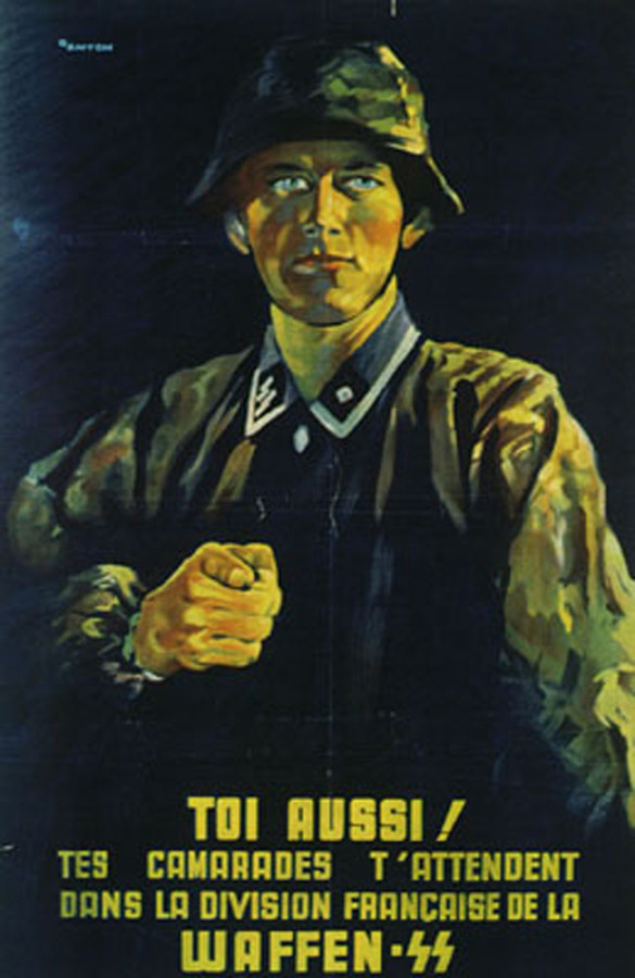 Affiche allemande de propagande proposant de rejoindre la waffen ss