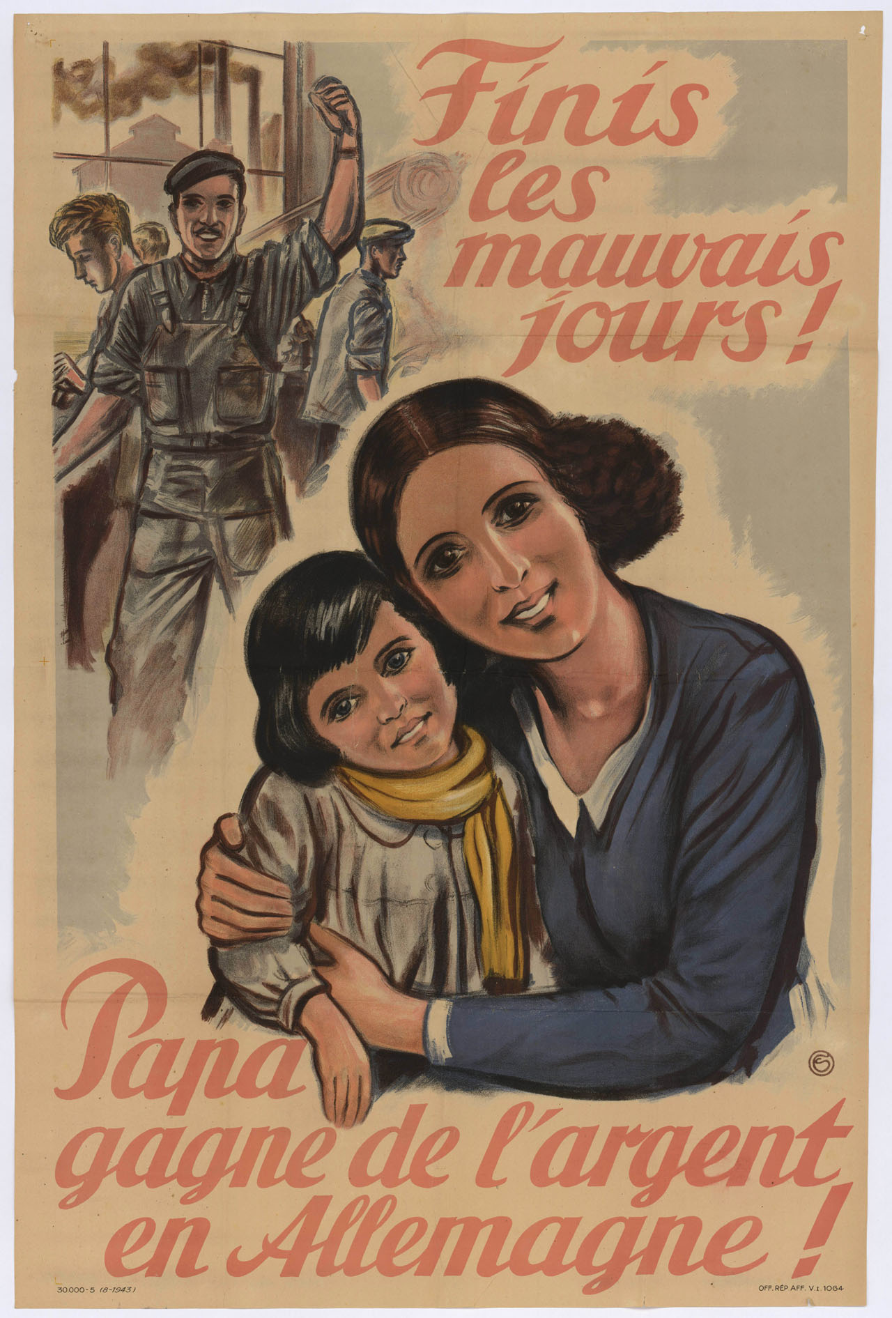 Affiche de propagande familiale pour le STO